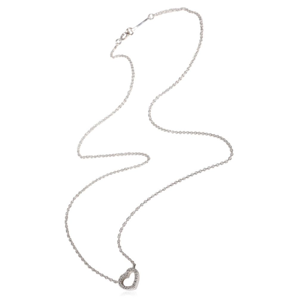 Tiffany & Co. Mini Metro Diamond Pendant in 18k White Gold 0.08 CTW - Picture 2 of 4